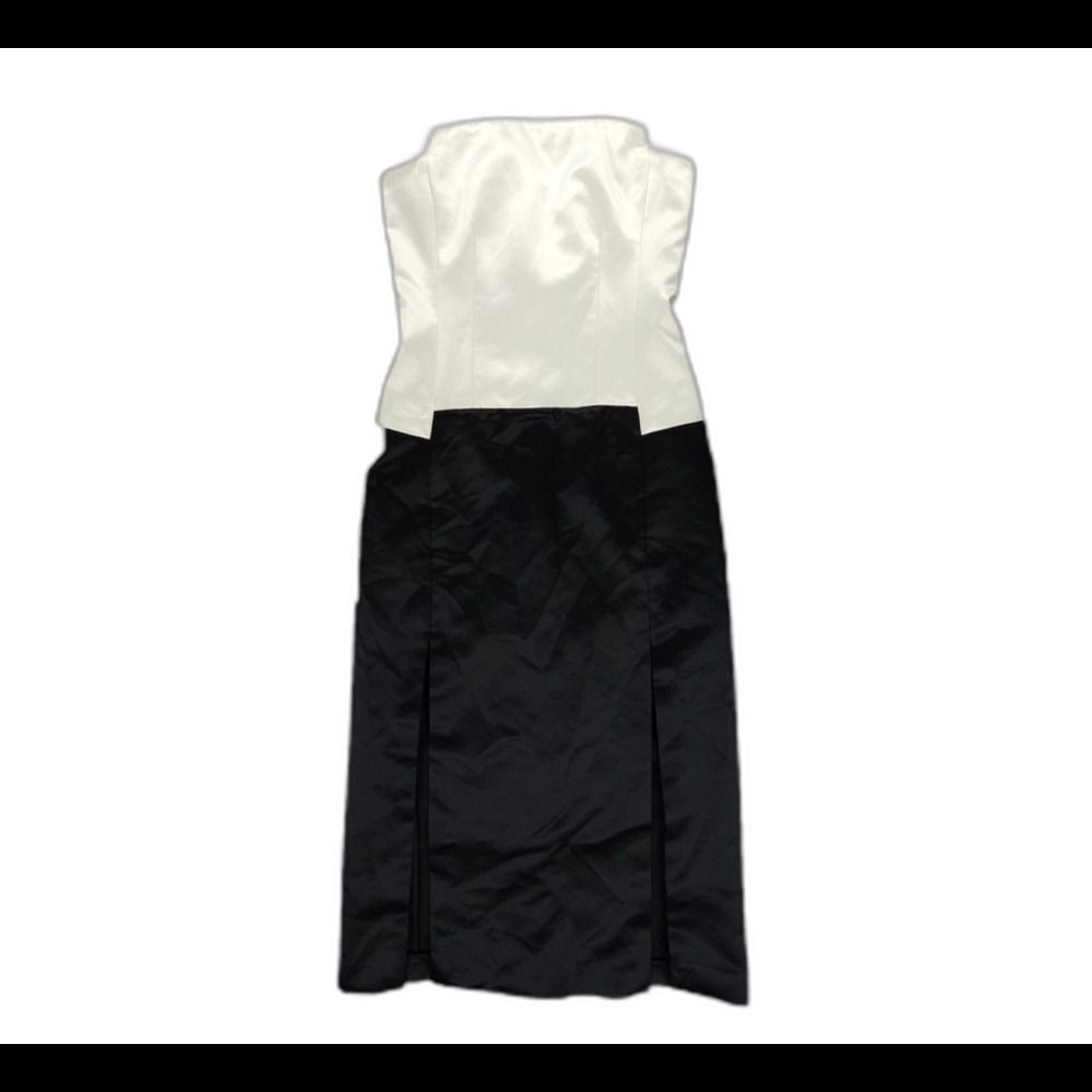 NWT Zara Contrast Corset Style Dress Limited Edition Black Minimal Clean Girl